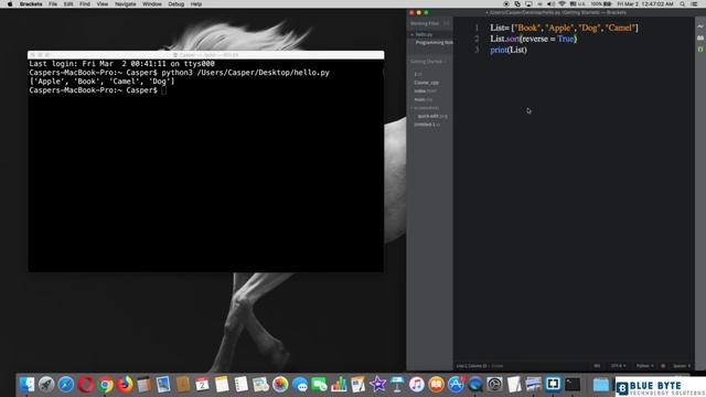 Complete Python Course - 028 - Using sort() and reverse() methods смотреть онлайн