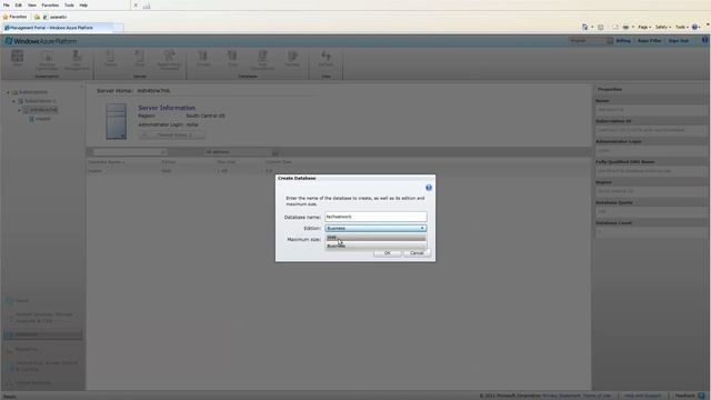 How to create a SQL Azure Database.m4v смотреть онлайн