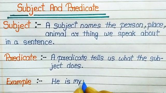 Subject And Predicate|Subject and Predicate english grammar|Subject|Predicate|Data Education| смотреть онлайн