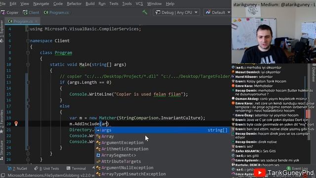 Canlı Yayın: .NET Core Ile Copier Uygulamasini Yaziyoruz - Part 1