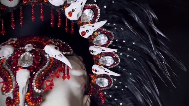 Корона с черепа и и перьями #лисьямастерская смотреть онлайн