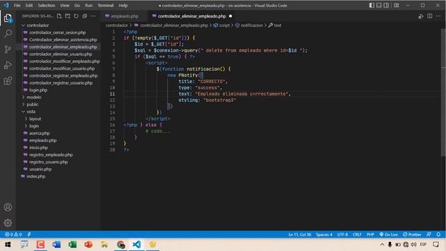 18.- Eliminar Empleados - Sistema de Asistencias con PHP y MYSQL смотреть онлайн