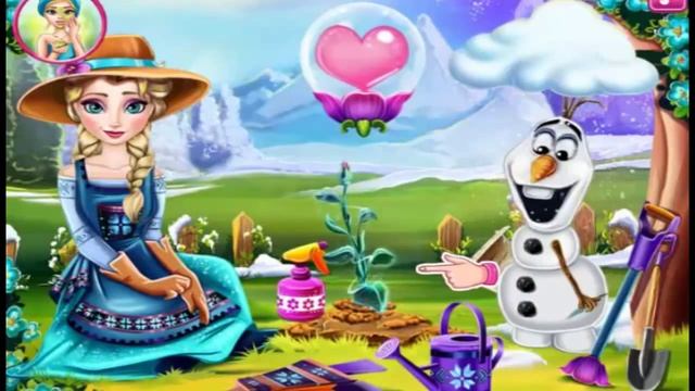 Frozen Disney Game Frozen Elsa Ice Flower videos Games for children смотреть онлайн