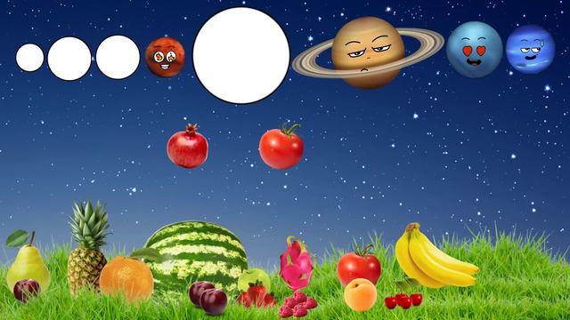 HUNGRY PUMPKIN vs Planets for BABY | Solar System Comparison for kids | 8 Planets sizes смотреть онлайн