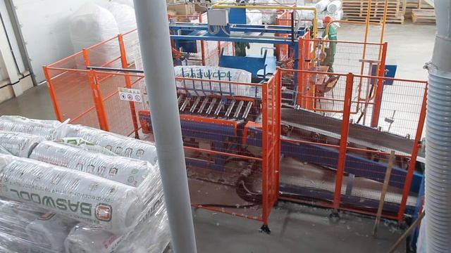 Производственная линия по прошивным матам БАСВУЛ. Выход готовой продукции.