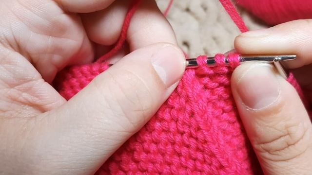 Чепчик спицами - затылочная часть