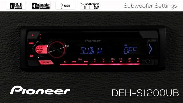How To - Pioneer DEH-S1200UB - Subwoofer Settings смотреть онлайн
