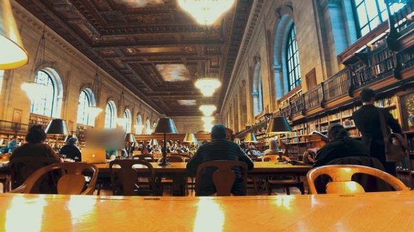 NYC Library ambience ASMR - New York Public Library Study session sounds before NYC Pandemic
