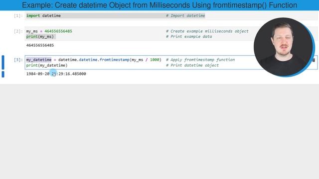 Convert Milliseconds to Date & Time in Python (Example) | Create datetime | fromtimestamp() Functio смотреть онлайн