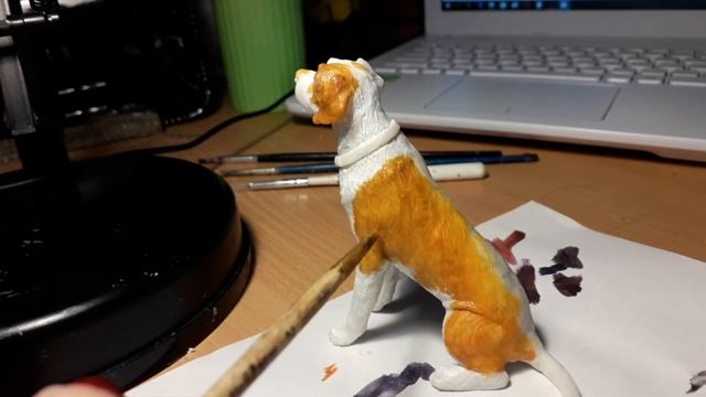 Dog Polymer Clay. Custom dog figurine. | Собака из полимерной глины смотреть онлайн