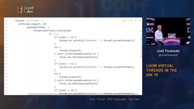 jconf 2022 - José Paumard - Loom Virtual Threads in the JDK 19 смотреть онлайн