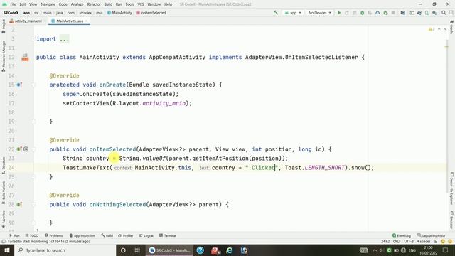 Simple Spinner in Android || Spinner in Android Studio ¦¦ Drop Down Menu ¦¦ SR CodeX смотреть онлайн