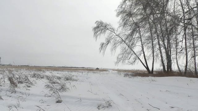 По снежному полю на снегоходе смотреть онлайн