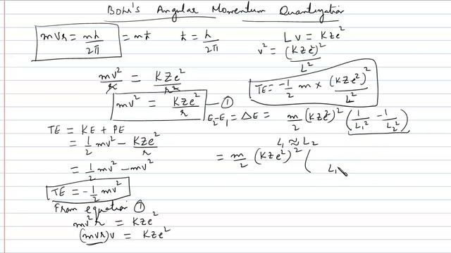 Bohr's Angular Momentum Quantization Principle смотреть онлайн