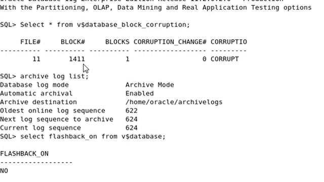 How to use Oracle's blockrecover command in order to recover from block corruption. смотреть онлайн