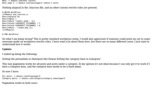 Wordpress: 404 when using pagination in a category смотреть онлайн