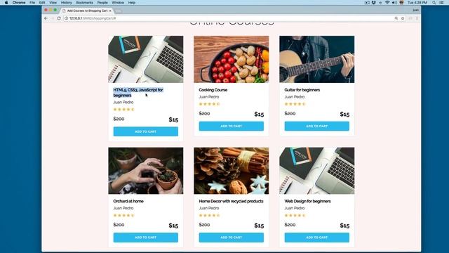 JavaScript Course - Shopping Cart with LocalStorage смотреть онлайн