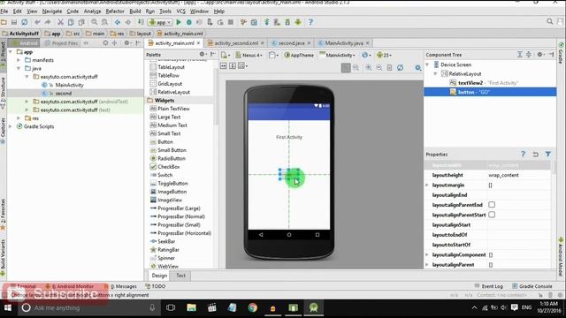 Call Activity from another | Intent | Android Studio Tutorial (Beginners) HD | All About Android смотреть онлайн