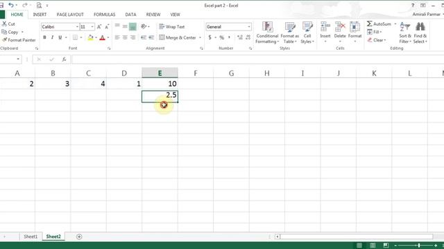 Microsoft Excel 2013/2016 pt 2 (Formula, Functions, Fill Handle) смотреть онлайн