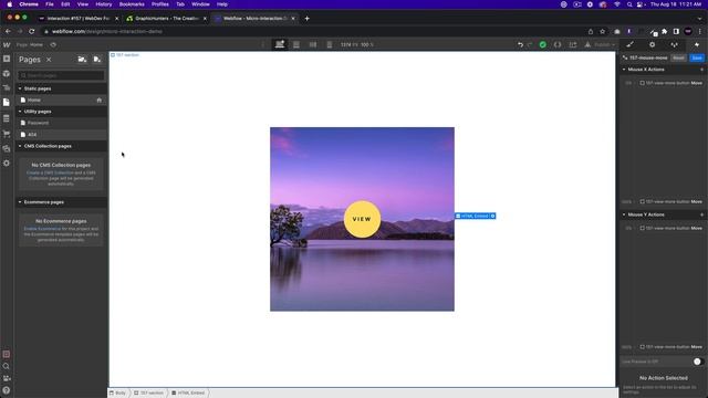 Mouse Move Animation On Hover in Webflow | Interaction 157 смотреть онлайн