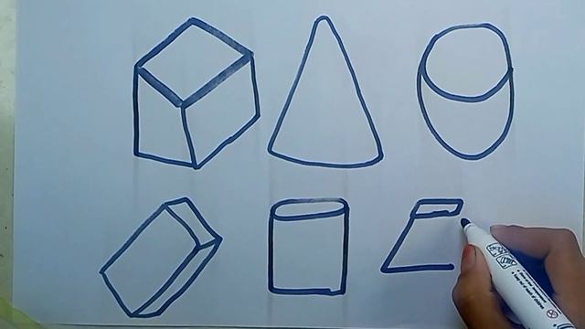 Drawing and coloring 3D geometric figures | Рисование фигуры объёмные геометрические смотреть онлайн
