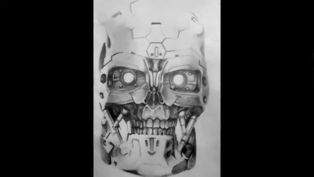 Т 600 терминатор (рисунок выполнен карандашом и ручкой) смотреть онлайн