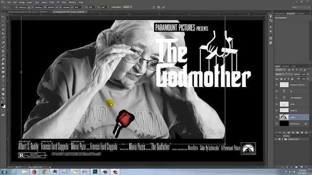 Photoshop Tutorial: How to Recreate the GODFATHER Poster with your Own Text and Photo смотреть онлайн