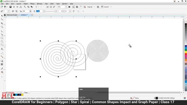 CorelDraw for Beginners Complete Course | Polygon | Star | Impact | Common Shapes | Class 17 смотреть онлайн