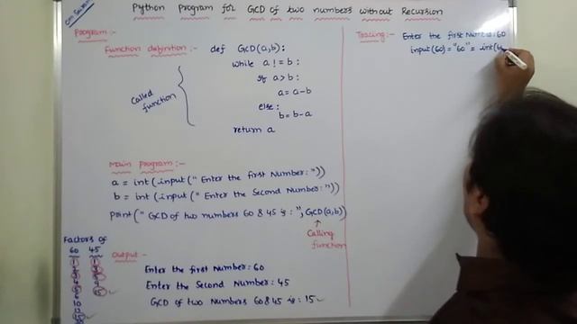 PROGRAM-14: PYTHON PROGRAM FOR GCD OF TWO NUMBERS WITH OUT RECURSION | GCD OF TWO NUMBERS | смотреть онлайн
