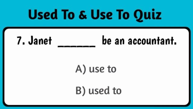 Used to / Use to grammar quiz | Use to & used to test | Be Used To Quiz | Ladla Education смотреть онлайн