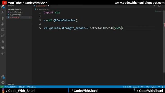 How To Make QR Code Scanner Using Python | Python me QR Code Scanner kaise Banaye | By CodeWithShan смотреть онлайн
