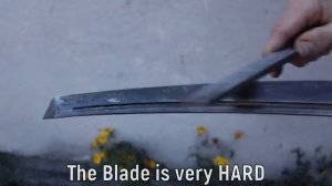 Ковка меча Вакидзаси из большой цепи.