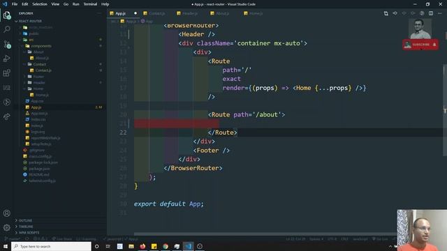 49. Use of Link and NavLink for Navigating Pages in React Application - ReactJS смотреть онлайн