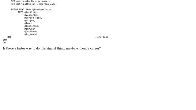 Databases: How do you convert a cursor to CTE? T-SQL? смотреть онлайн