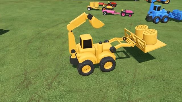 TRANSPORT OF COLORS! SCORPION LOADERS vs LEGO TRACTORS vs SLIDE COLOR! LEGO JOBS! FS22 смотреть онлайн