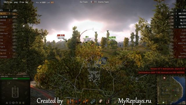WOT: Cliff - Object 212 - 7 frags - смотреть онлайн