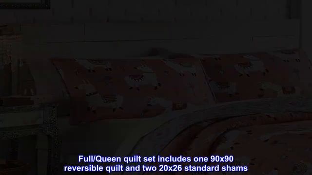 Great product - Vue Llama Drama 3-Piece Reversible Quilt Set, King, Coral смотреть онлайн
