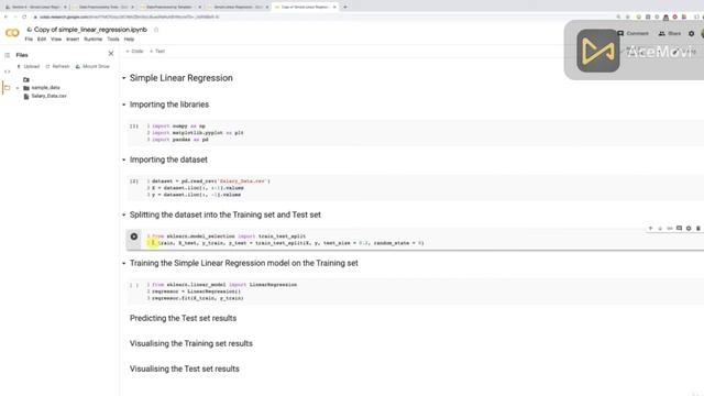 Machine leaning | simple linear regression in python смотреть онлайн