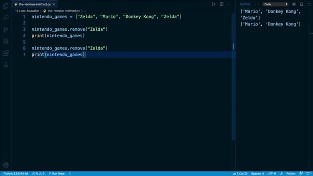 Python Programming Tutorial # 83 | The remove Method In Python | Remove() Method Python смотреть онлайн