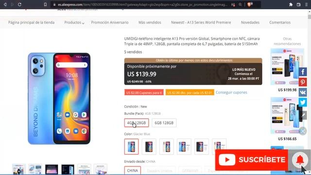 UMIDIGI A13 PRO precio español смотреть онлайн