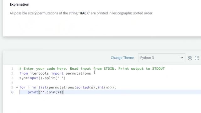 itertools.permutations() HackerRank Python Solution | CODE WITH NM смотреть онлайн