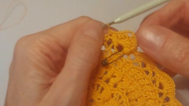 16-й ряд Рельефная салфетка крючком смотреть онлайн