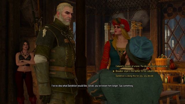 The Witcher 3 - Cabaret: Priscillia and Interior Decorator "Cabaret Theater" Choice Dialogue Tree смотреть онлайн