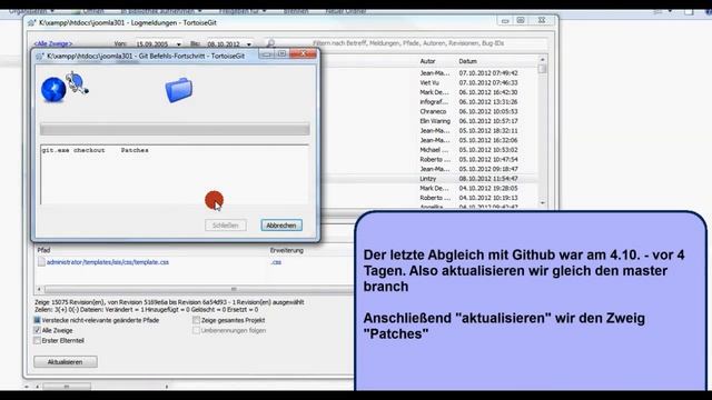 Tutorial-Reihe: Git, Github, Tortoisegit, Xampp, Joomla! - Teil 8 (Patches & Branches - der Rest) смотреть онлайн