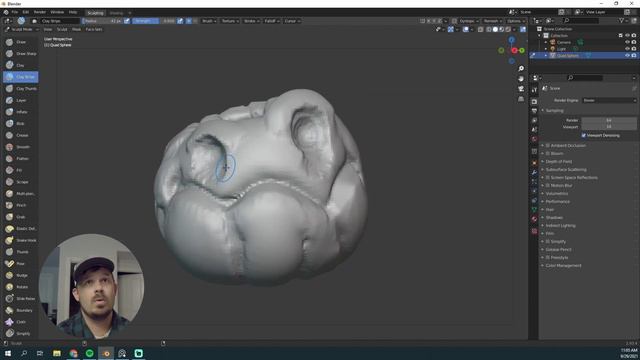 Blender Halloween Sculpt Jack-o'-lantern смотреть онлайн