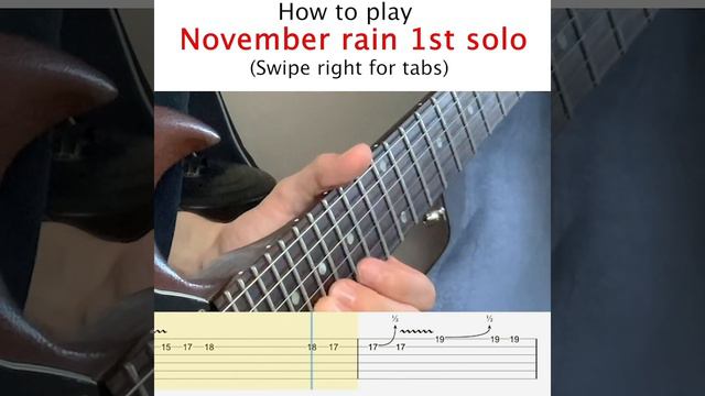 How to play Guns N' Roses - November rain 1st solo guitar tutorial with tabs смотреть онлайн