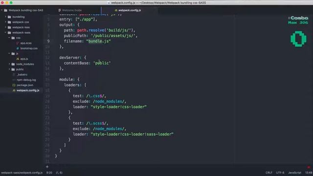 Webpack Bundling SASS pre processors # 09 смотреть онлайн