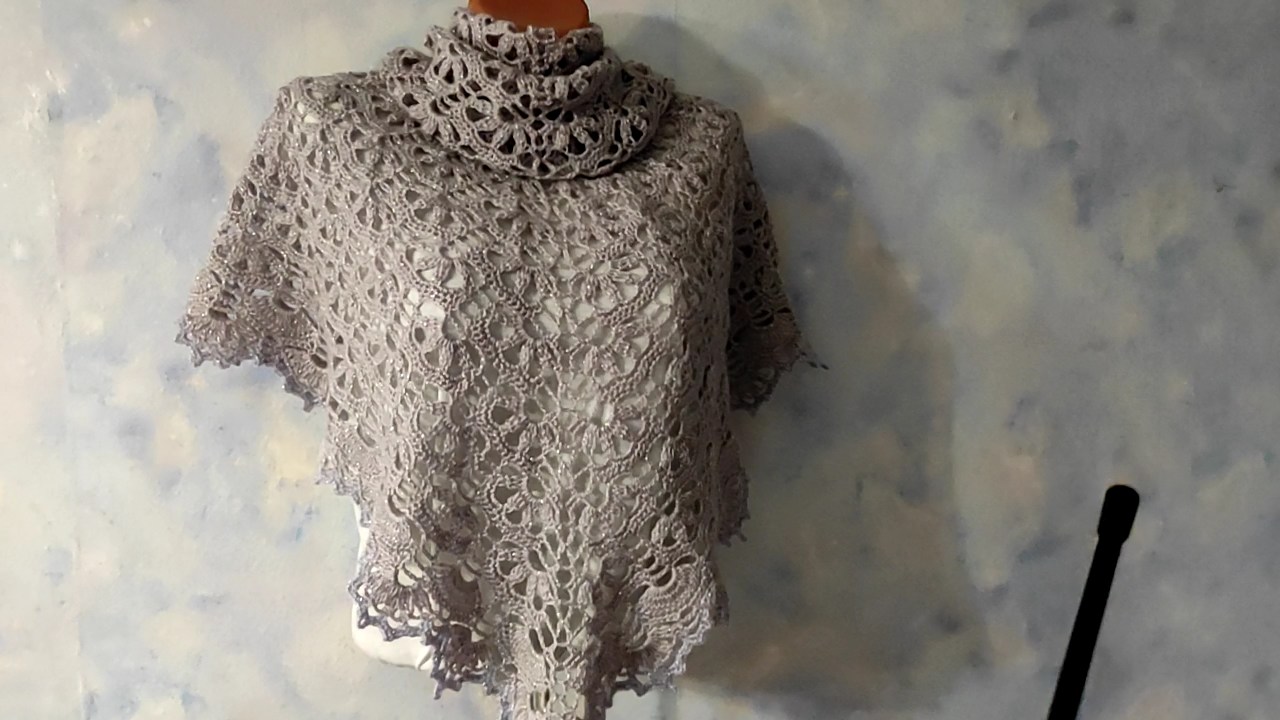 ШИКАРНАЯ ШАЛЬ крючком. Подробный м.к. для начинающих. смотреть онлайн