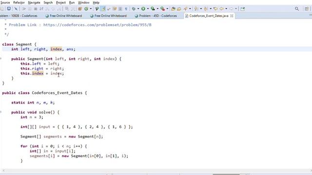 Codeforces Event Dates Problem Solved Using Sorting & HashSet Java Solution Discussed смотреть онлайн