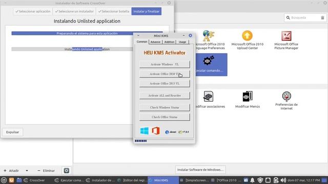 Activar Office 2010 En Crossover Licencia por volumen KMS - Instalar Microsoft Office en Linux смотреть онлайн